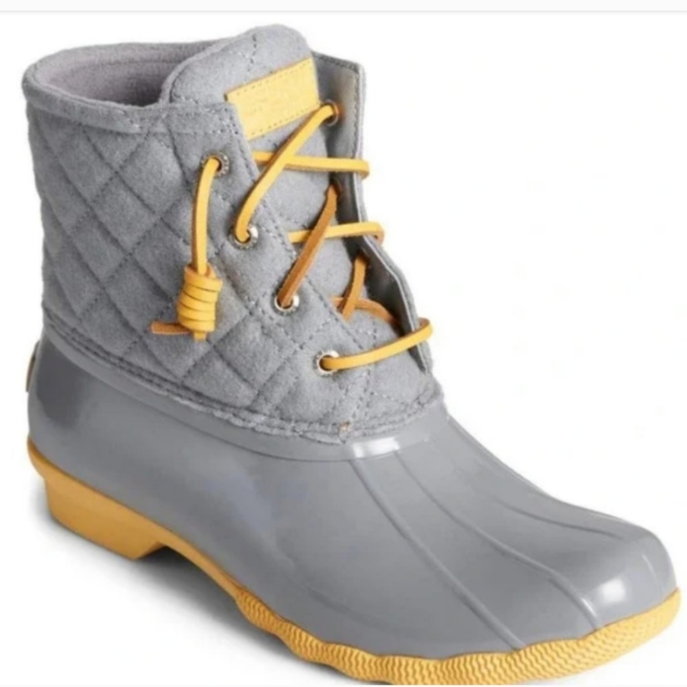 NWT .SperrySaltwater Emboss Wool Cold Weather Duck Rain Boots size 10